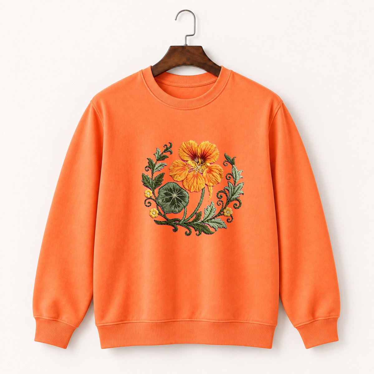 Nasturtium Flower Crewneck Sweatshirt 3