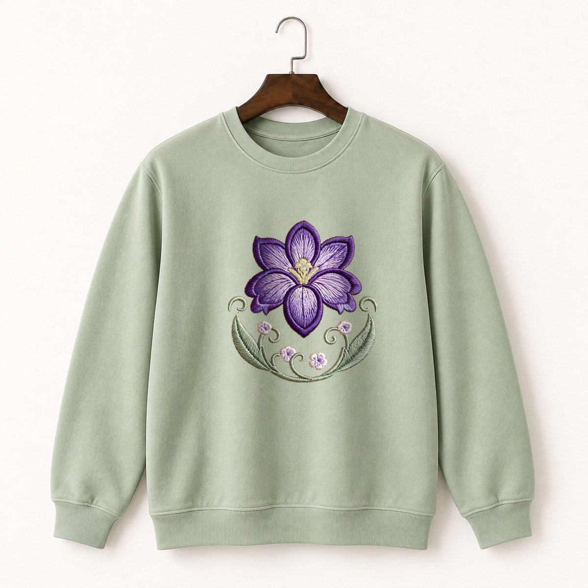 Crocus Flower Crewneck Sweatshirt 2