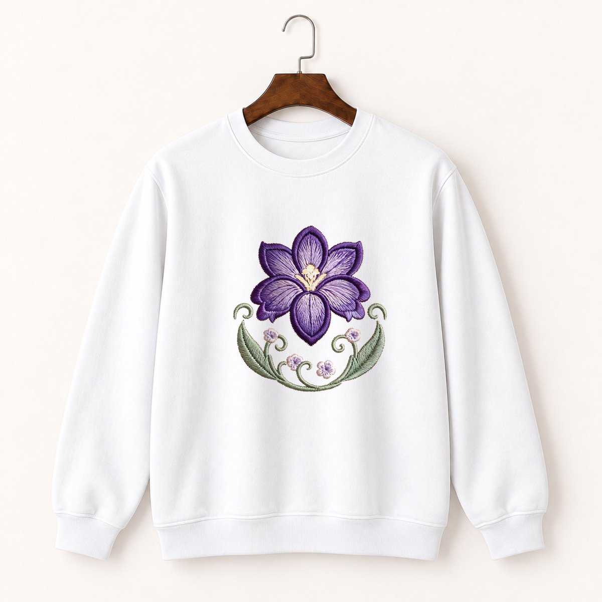 Crocus Flower Crewneck Sweatshirt 5