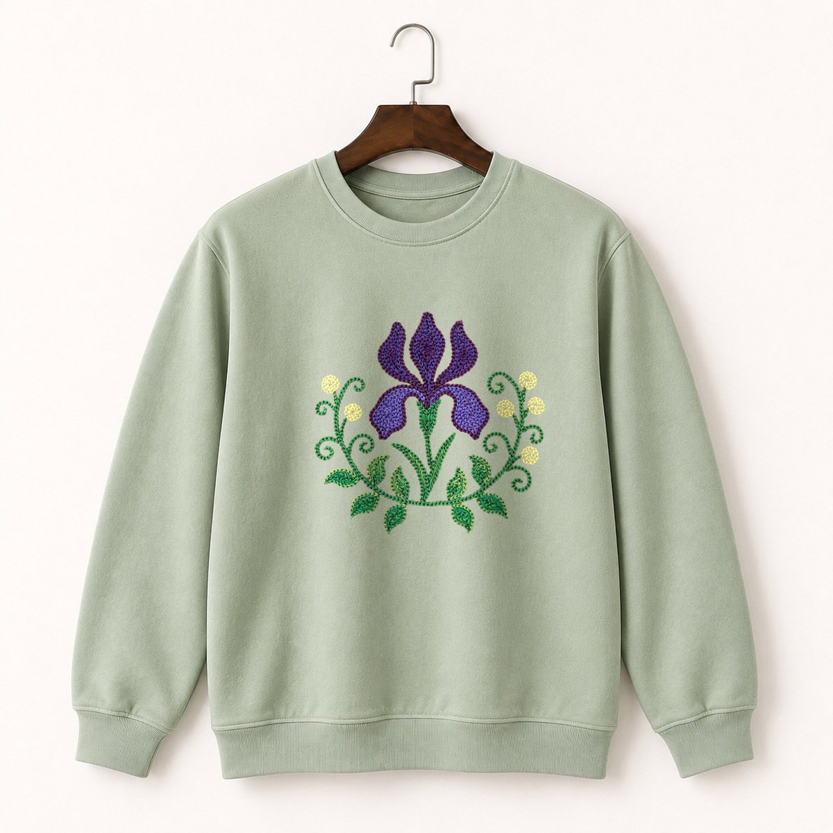 Iris Flower Crewneck Sweatshirt 2