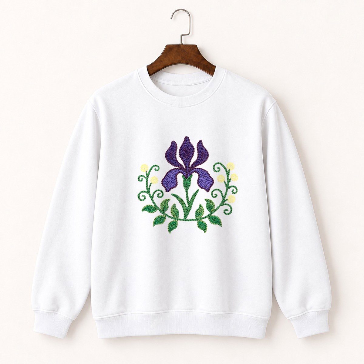 Iris Flower Crewneck Sweatshirt 5