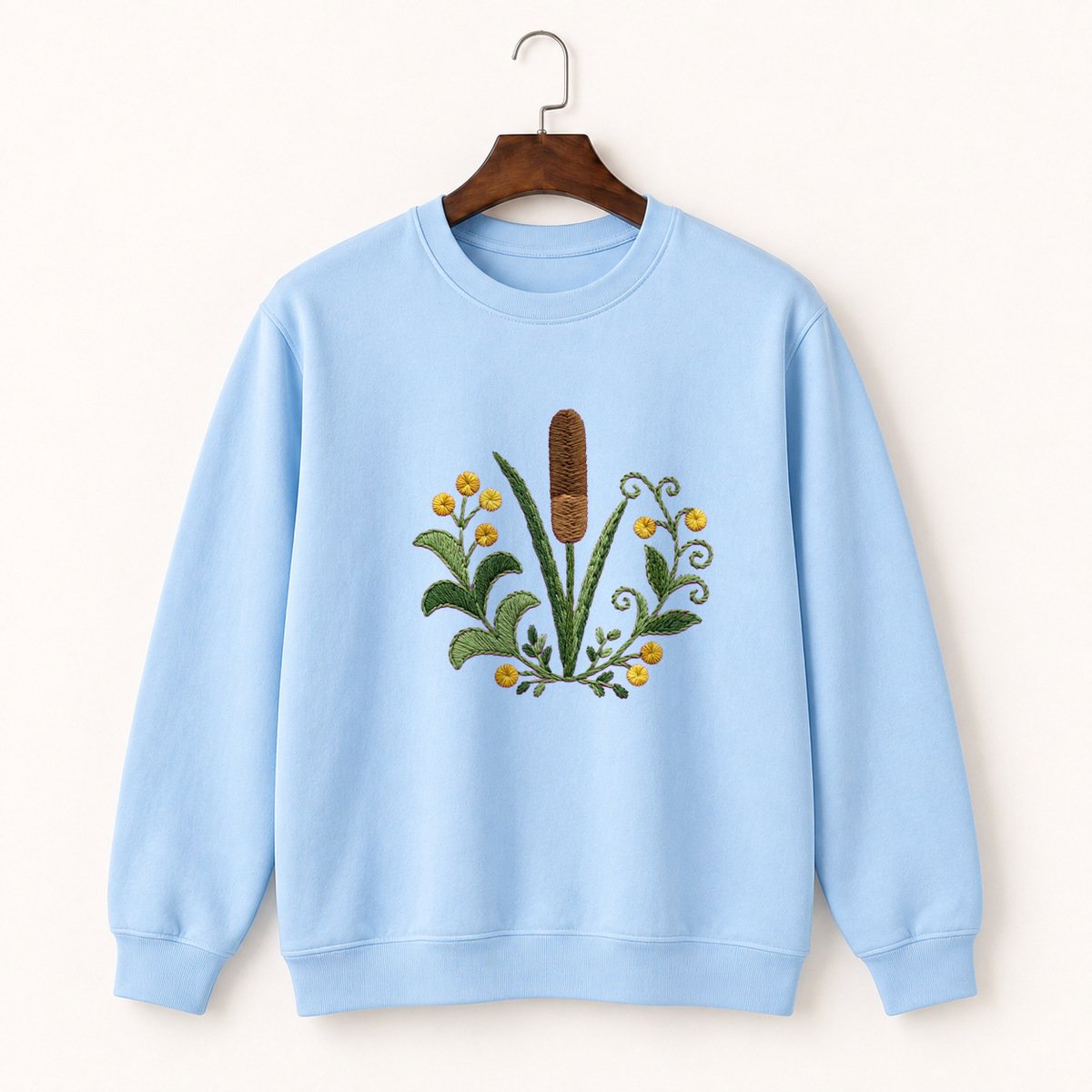 Cattail Plant Crewneck Sweatshirt 1