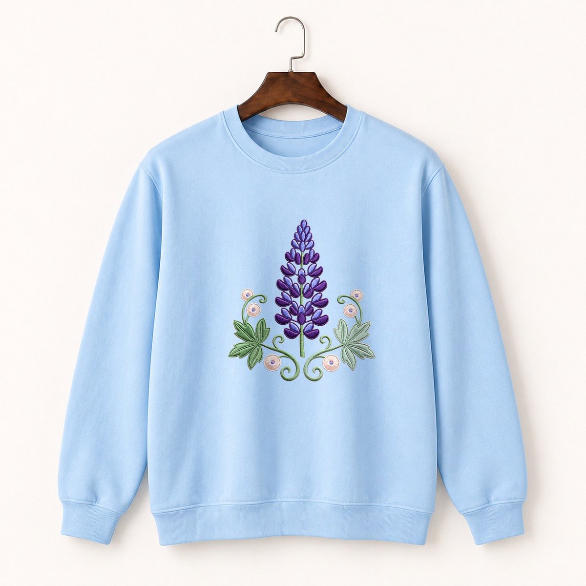 Lupine Flower Crewneck Sweatshirt 1