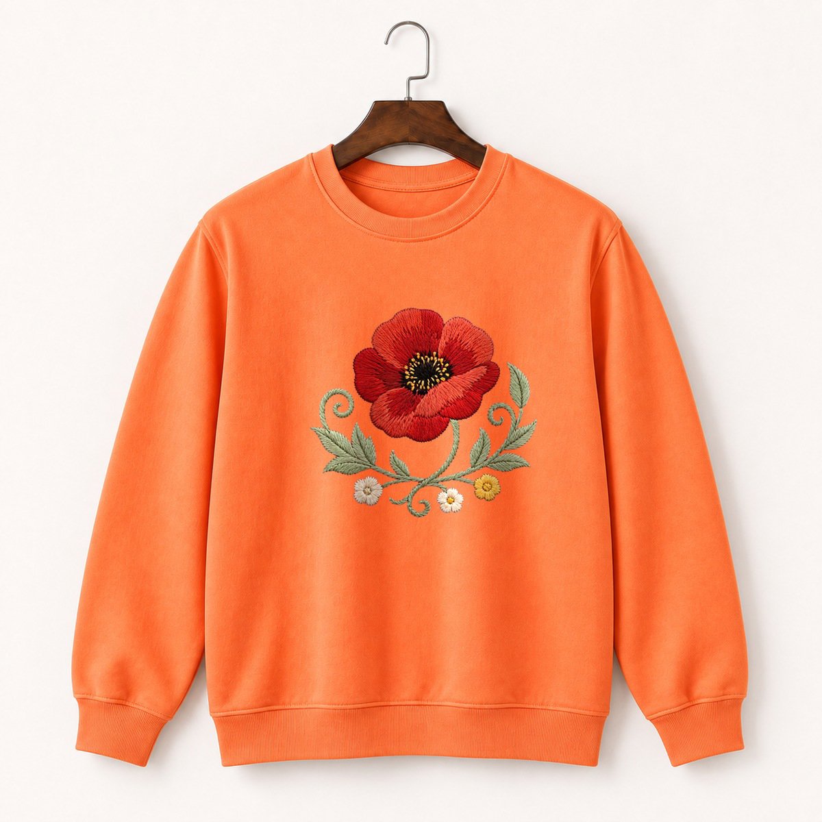 Poppy Flower Crewneck Sweatshirt 3