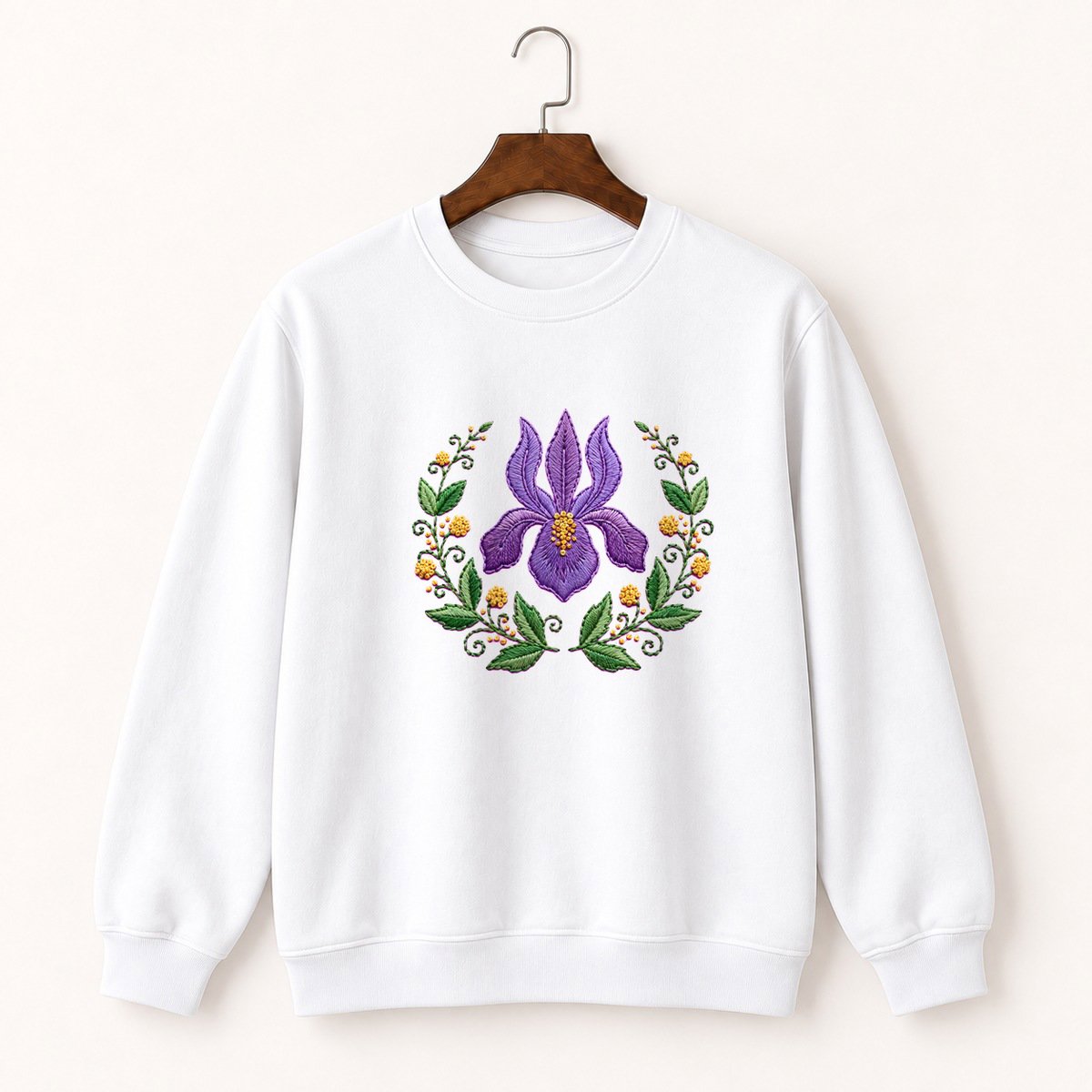 Iris Flower Crewneck Sweatshirt 5
