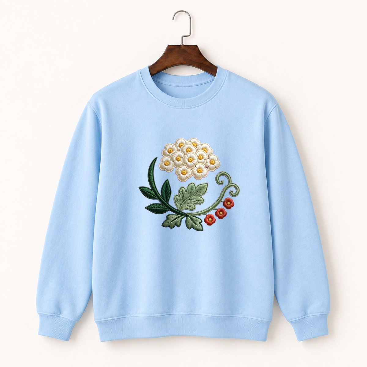 Yarrow Flower Crewneck Sweatshirt 1