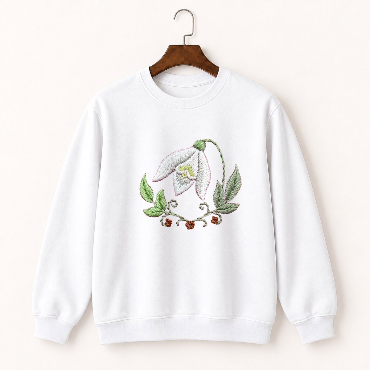 Snowdrop Flower Crewneck Sweatshirt 5