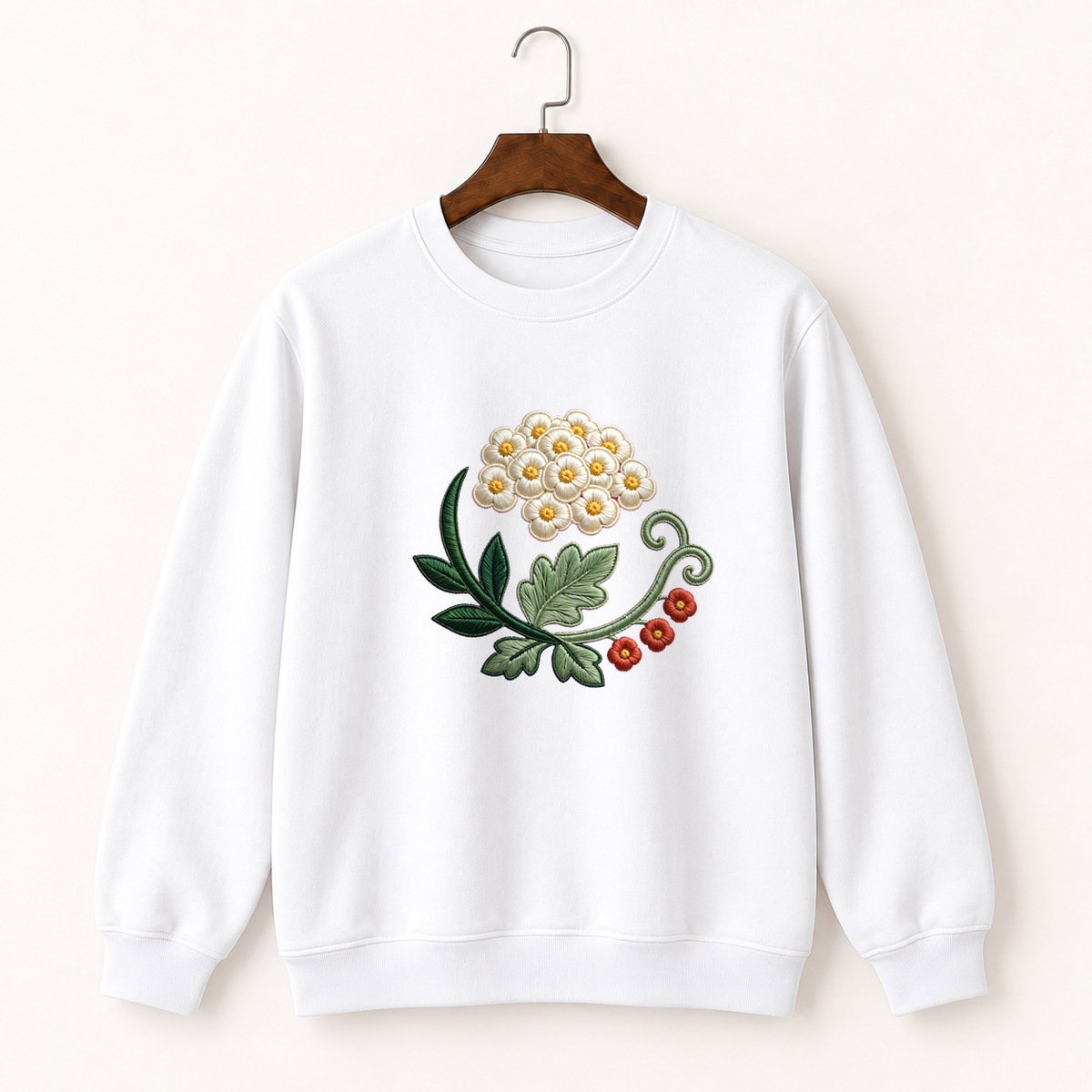 Yarrow Flower Crewneck Sweatshirt 5