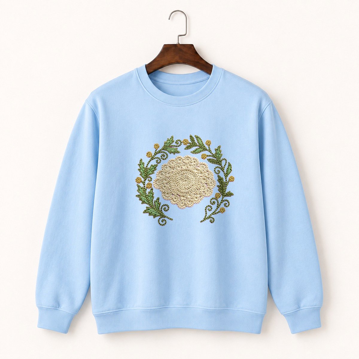 Yarrow Flower Crewneck Sweatshirt 1