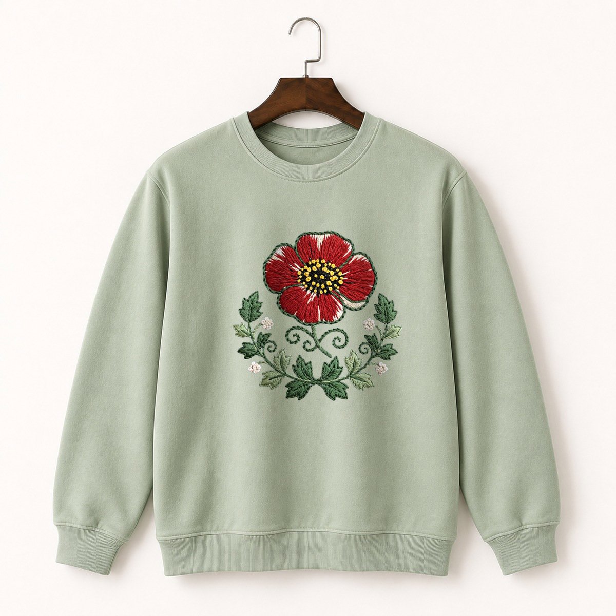 Poppy Flower Crewneck Sweatshirt 2