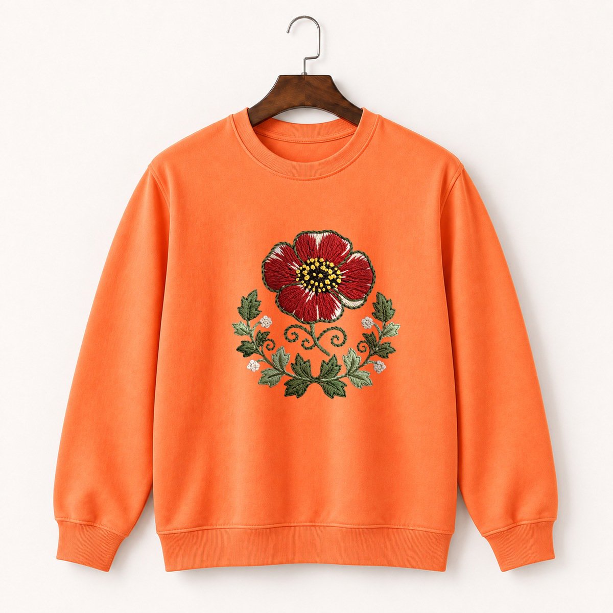Poppy Flower Crewneck Sweatshirt 3