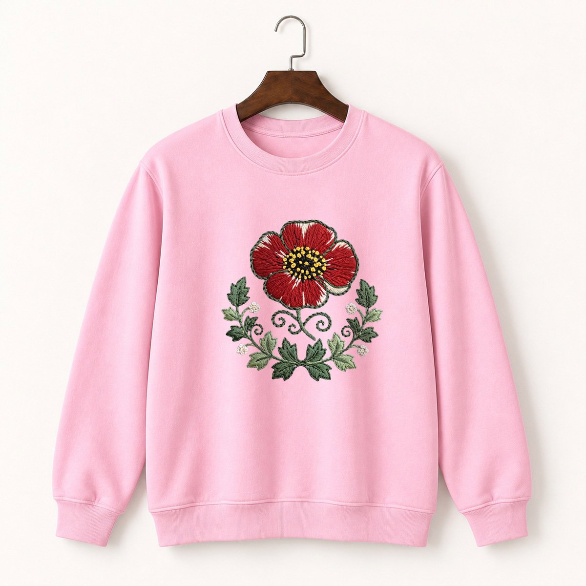 Poppy Flower Crewneck Sweatshirt 4