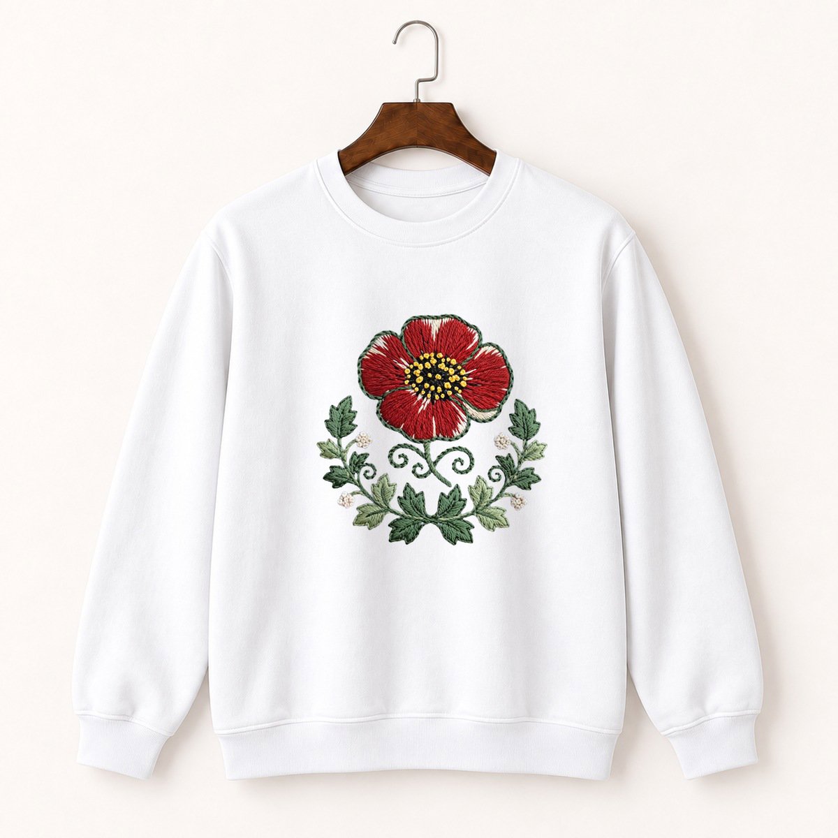 Poppy Flower Crewneck Sweatshirt 5