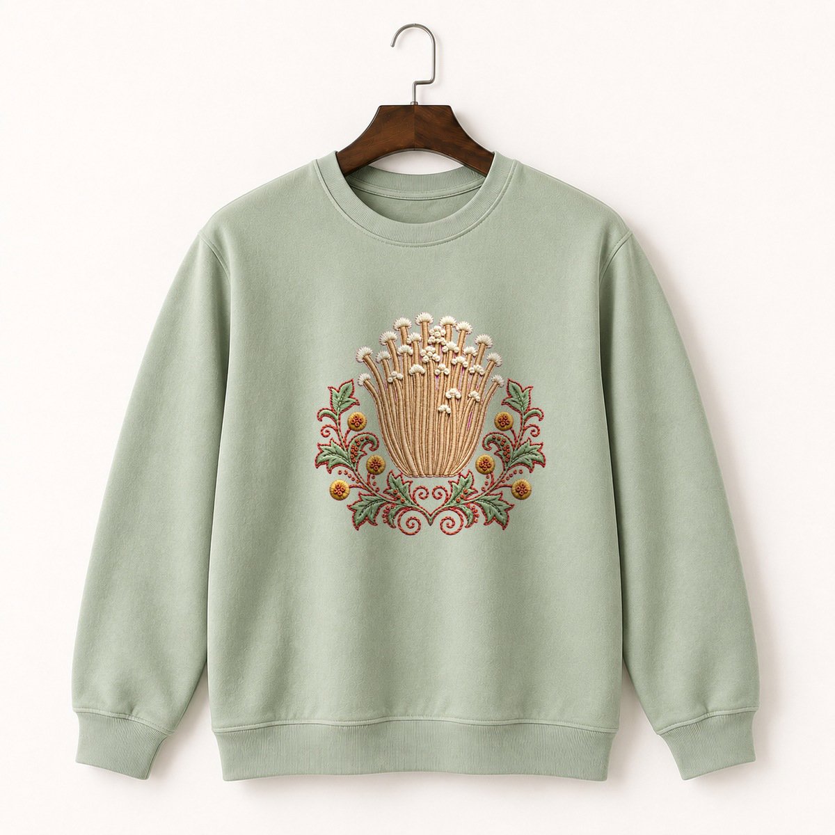 Enoki Mushroom Crewneck Sweatshirt 2