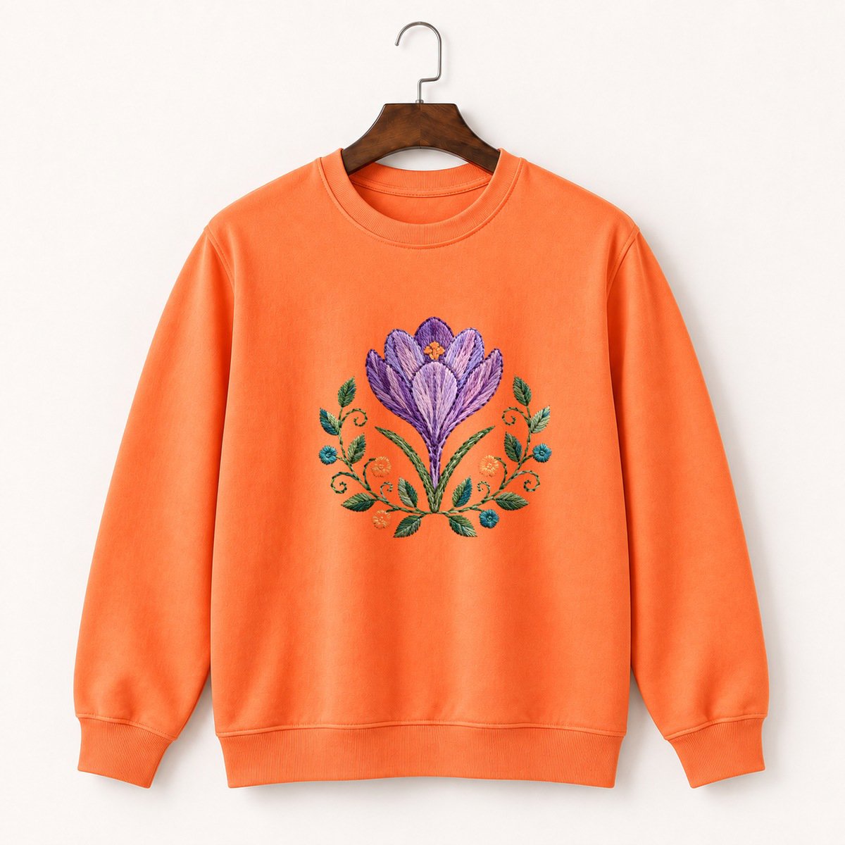 Crocus Flower Crewneck Sweatshirt 3
