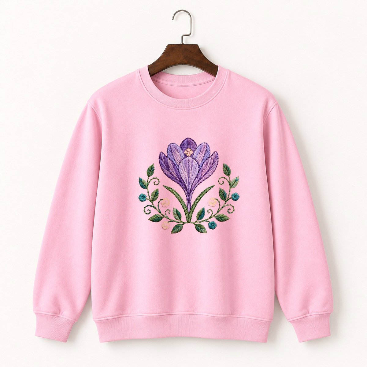 Crocus Flower Crewneck Sweatshirt 4