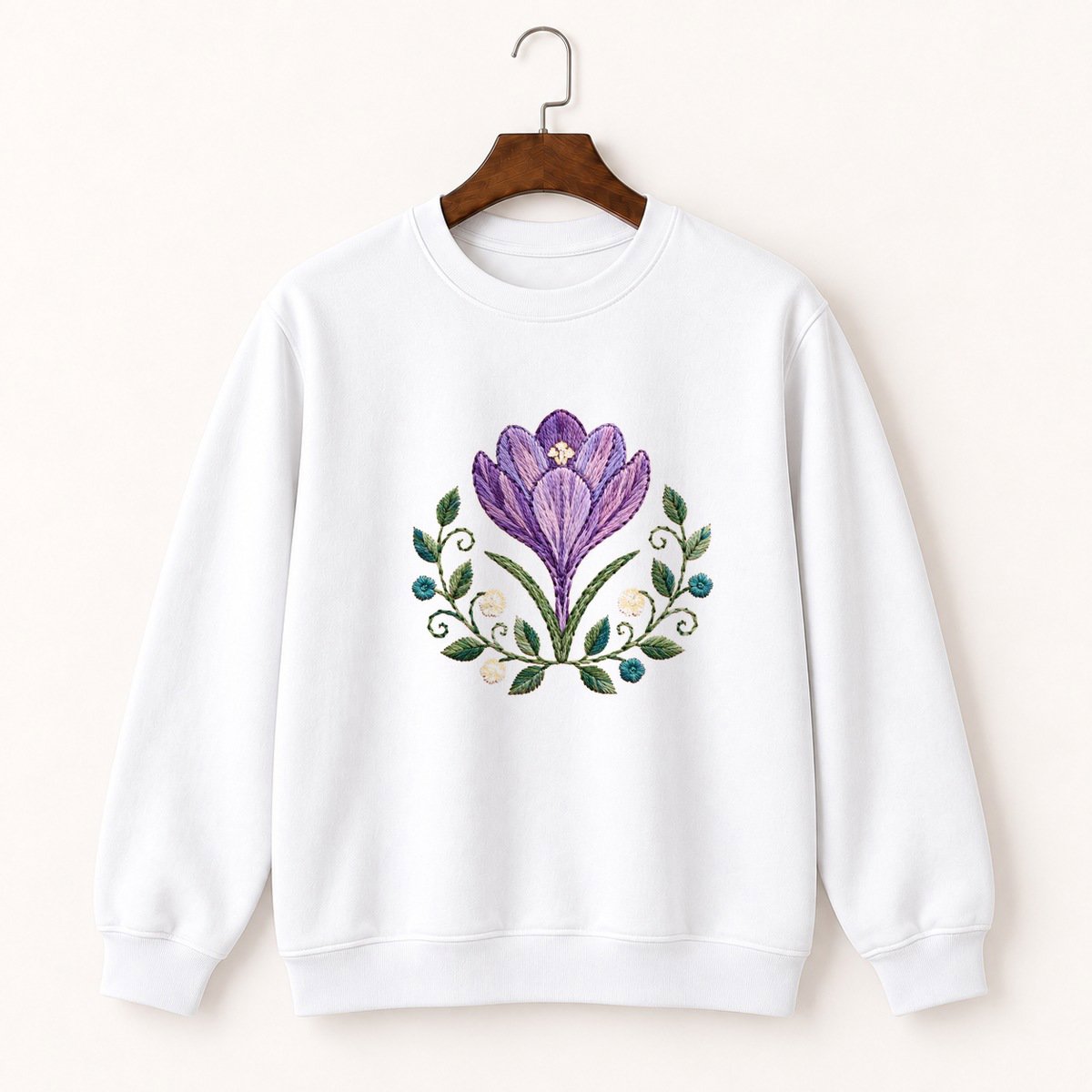 Crocus Flower Crewneck Sweatshirt 5