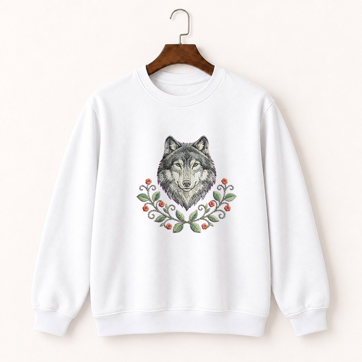Gray Wolf Crewneck Sweatshirt 5