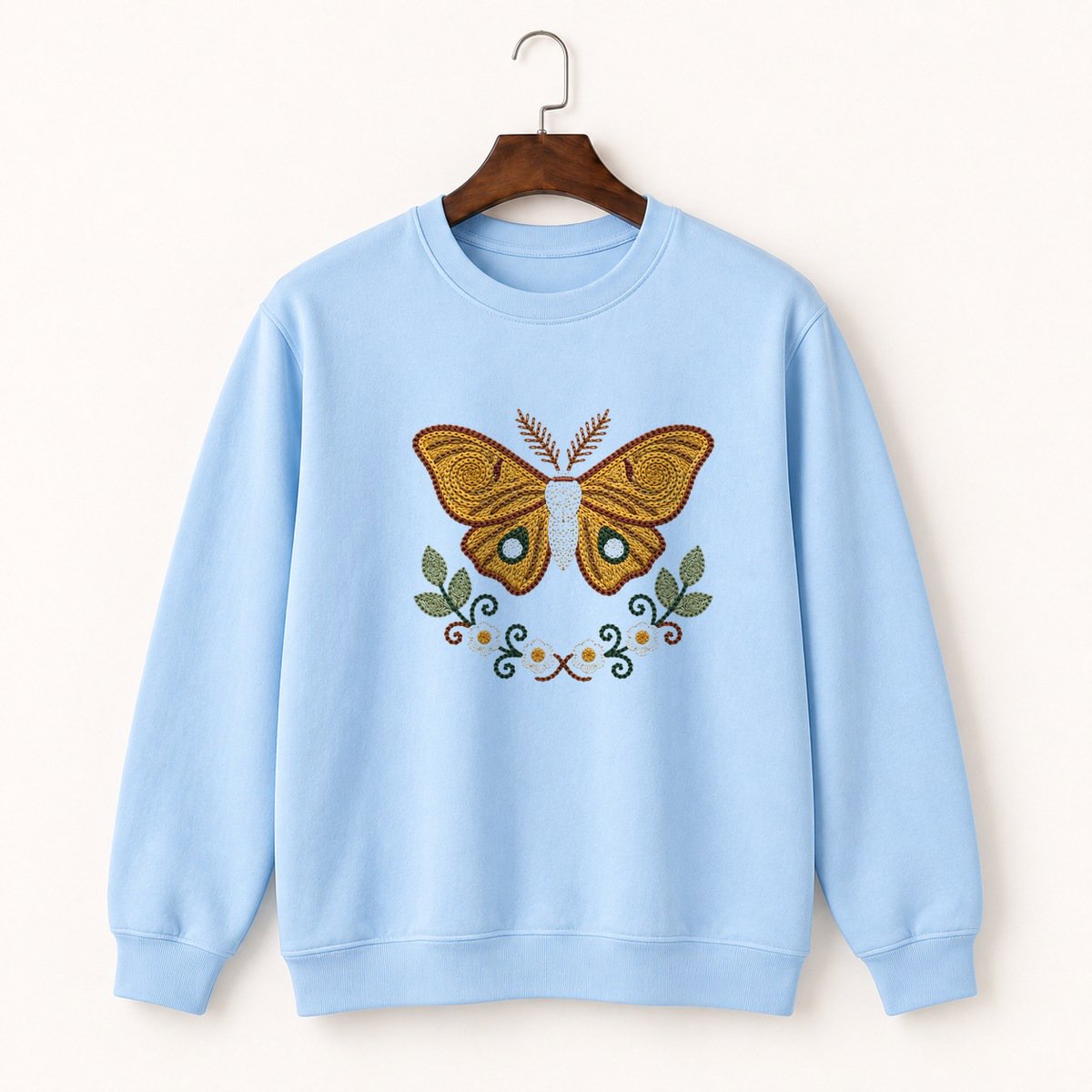 Luna Moth Crewneck Sweatshirt 1