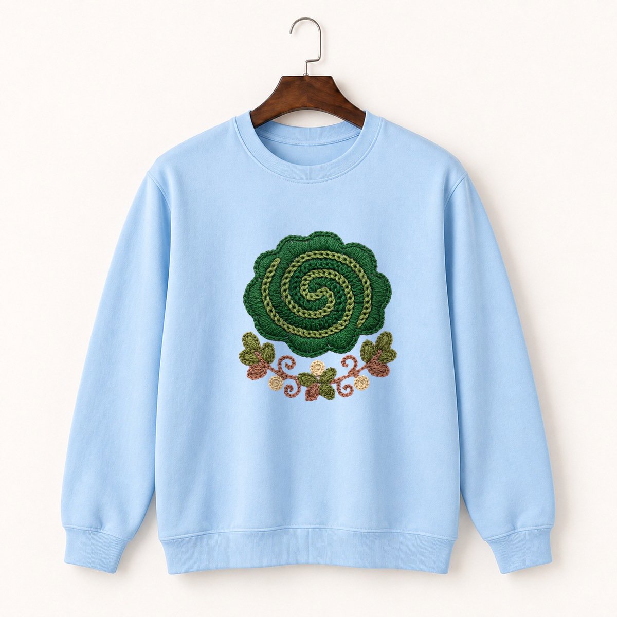 Woodland Moss Crewneck Sweatshirt 1