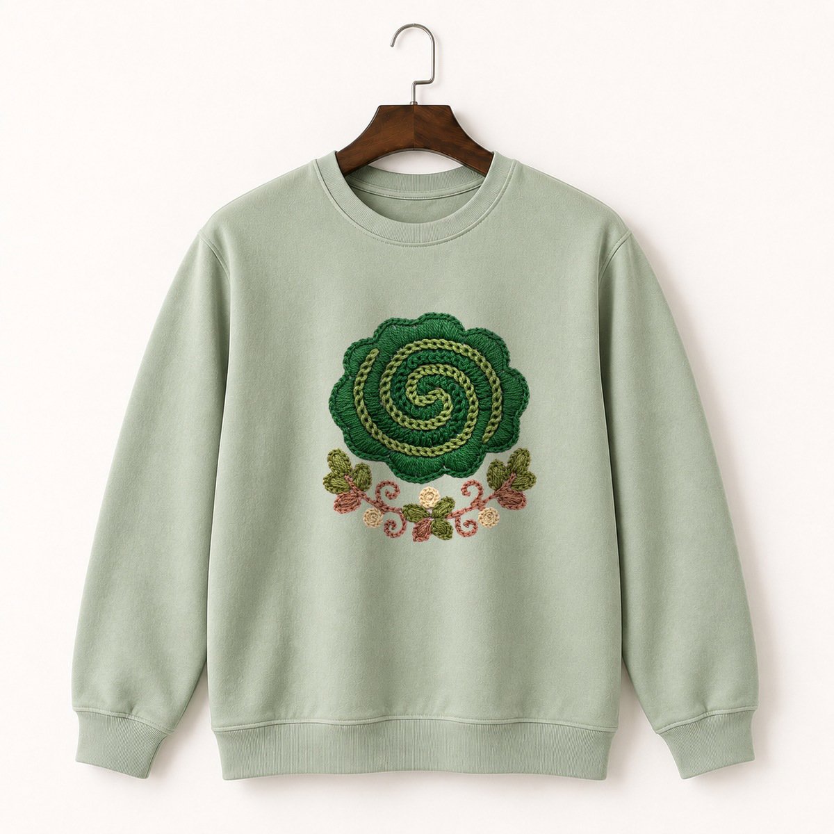 Woodland Moss Crewneck Sweatshirt 2