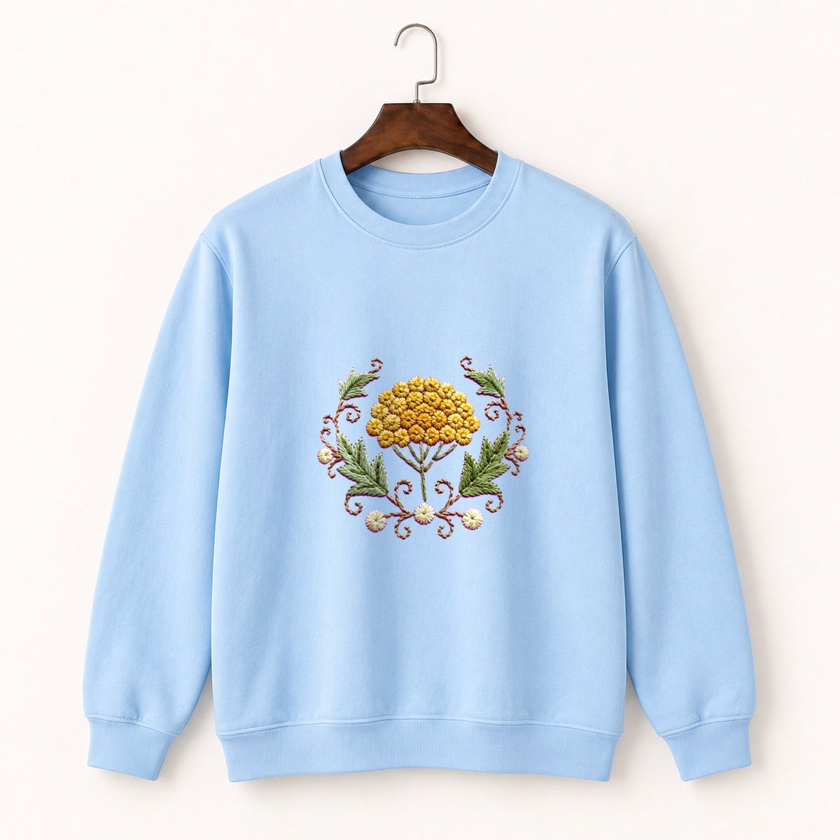 Yarrow Flower Crewneck Sweatshirt 1