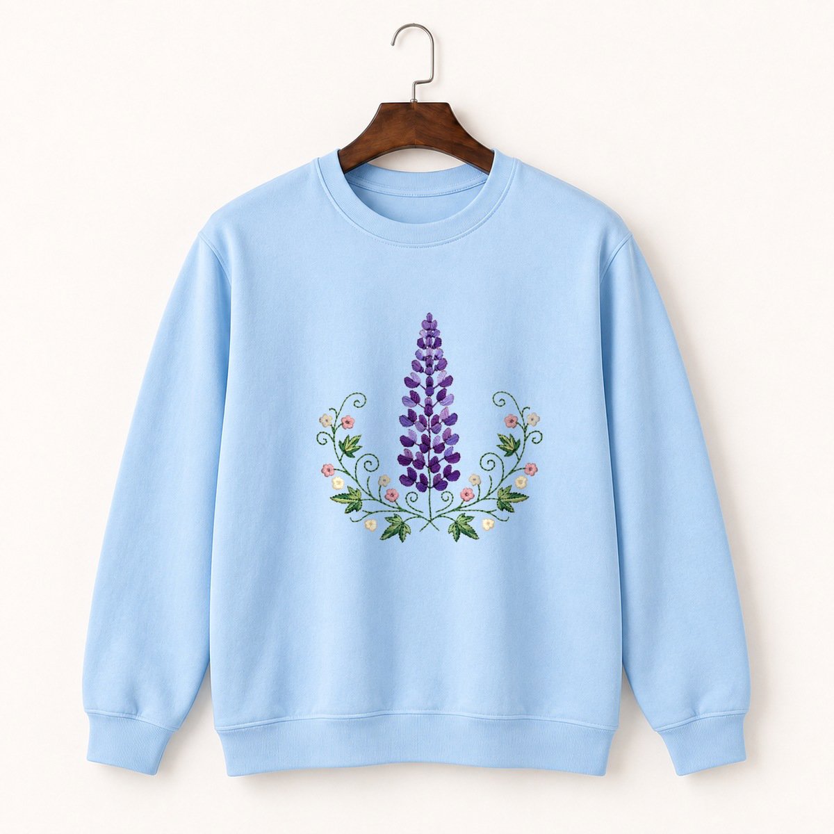 Lupine Flower Crewneck Sweatshirt 1
