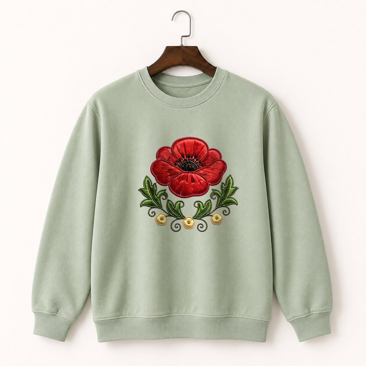 Poppy Flower Crewneck Sweatshirt 2