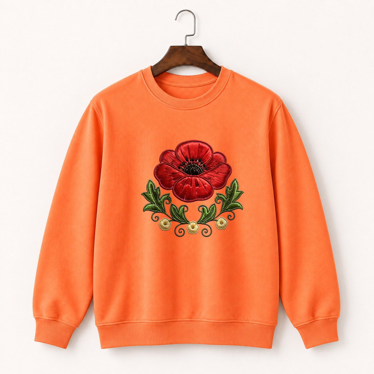 Poppy Flower Crewneck Sweatshirt 3