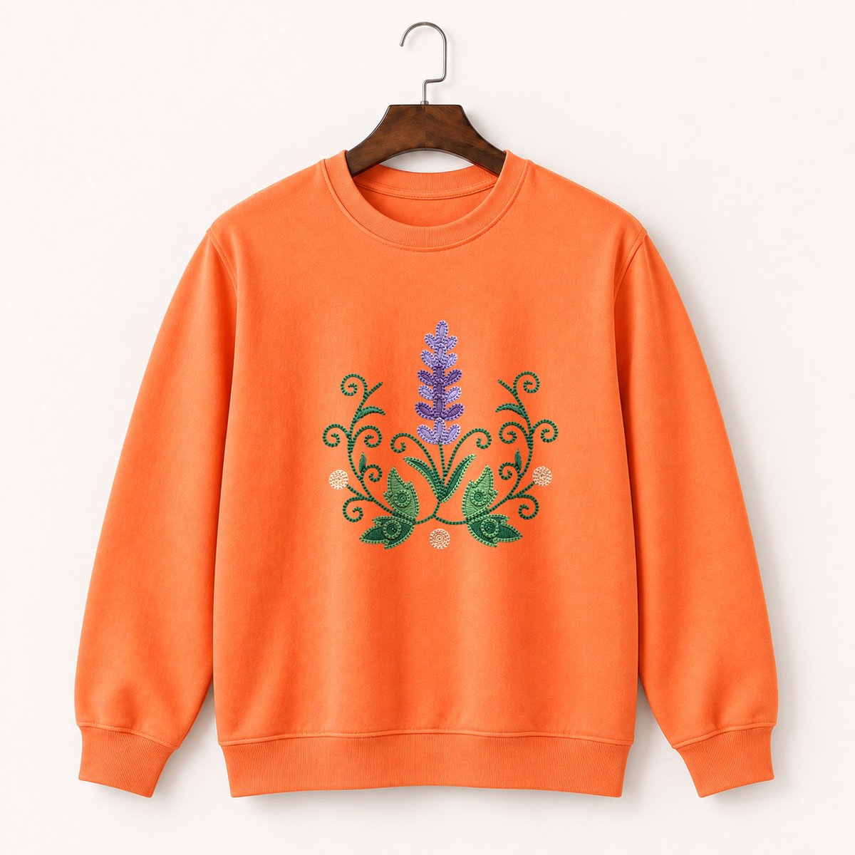 Lavender Flower Crewneck Sweatshirt 3