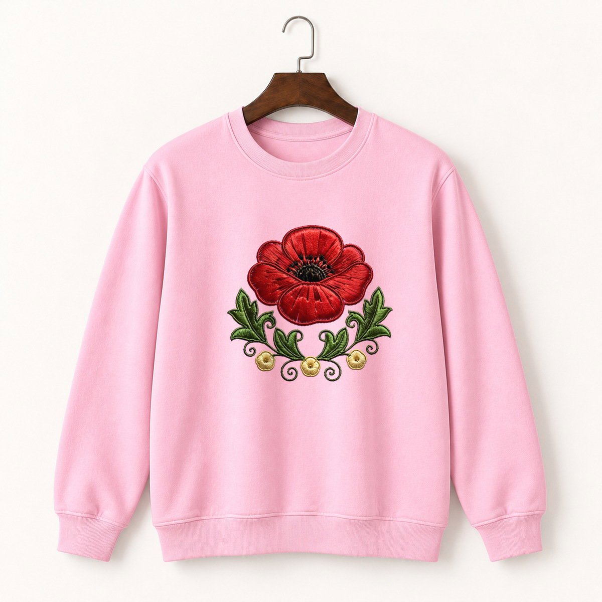 Poppy Flower Crewneck Sweatshirt 4