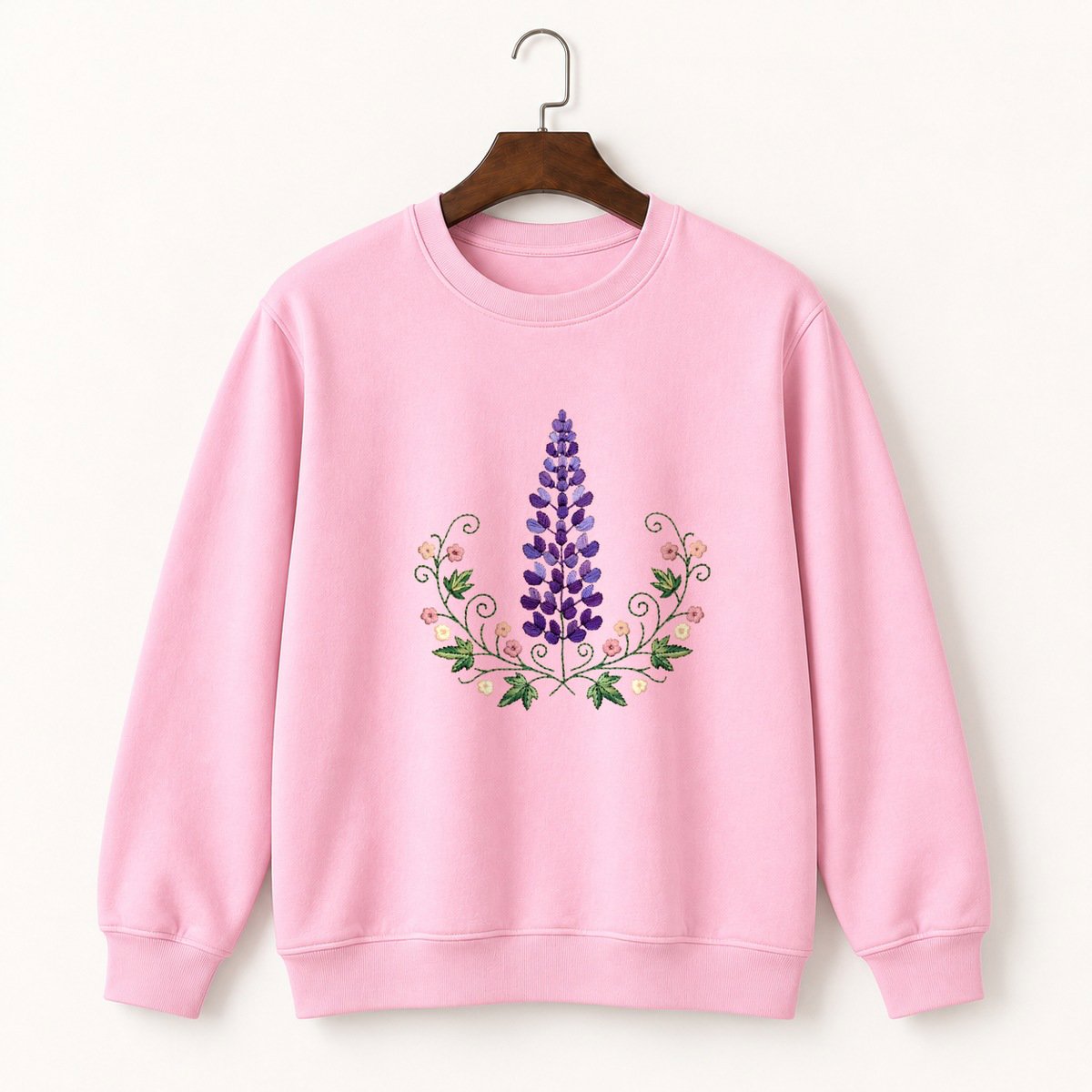 Lupine Flower Crewneck Sweatshirt 4