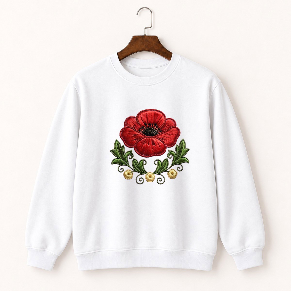 Poppy Flower Crewneck Sweatshirt 5