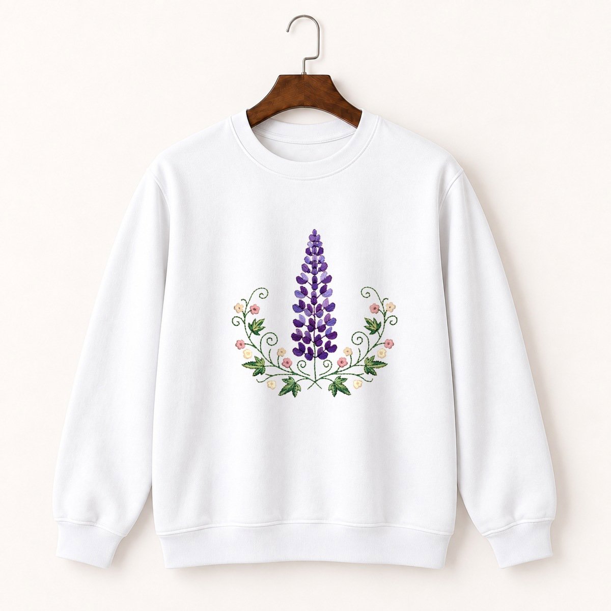 Lupine Flower Crewneck Sweatshirt 5