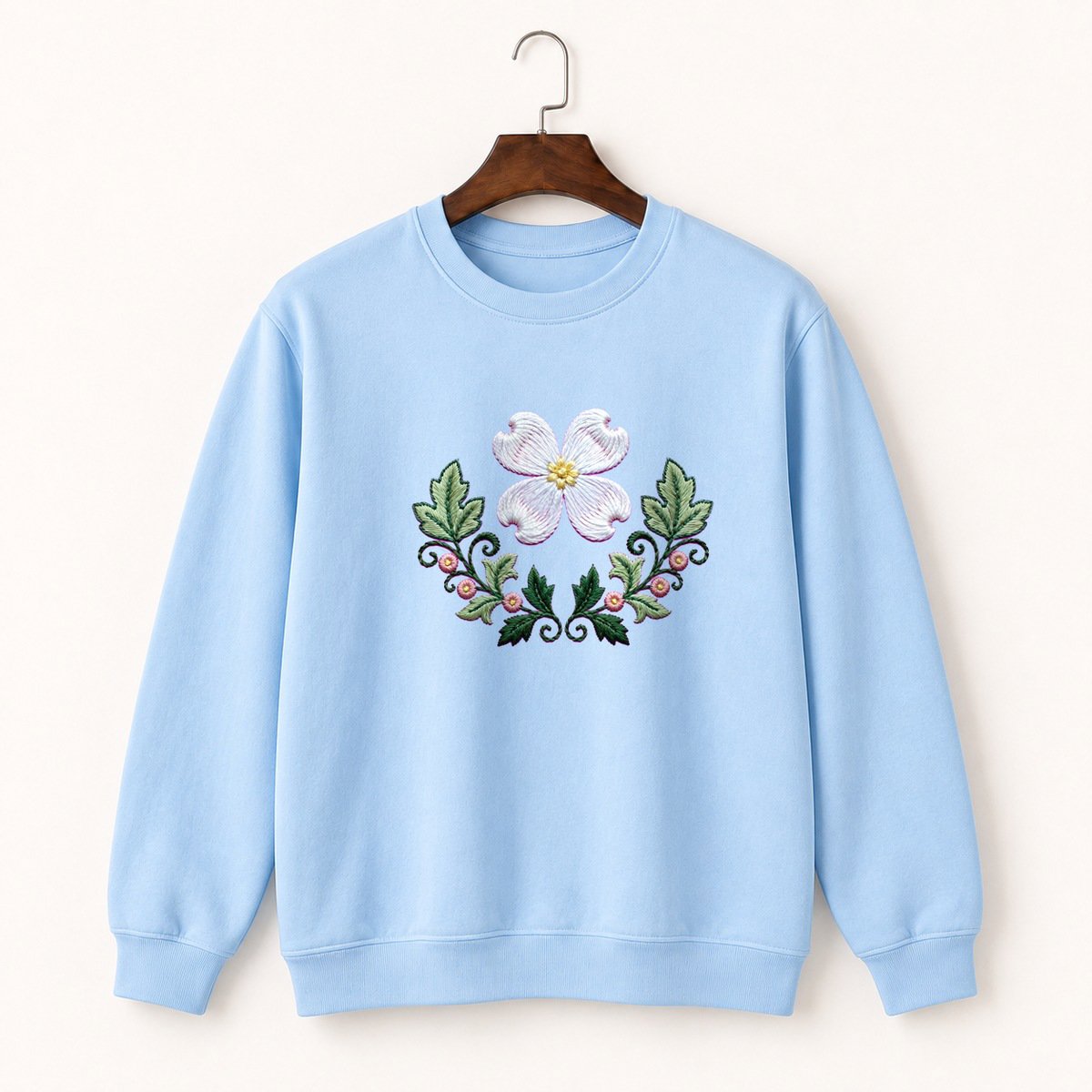 Dogwood Flower Crewneck Sweatshirt 1