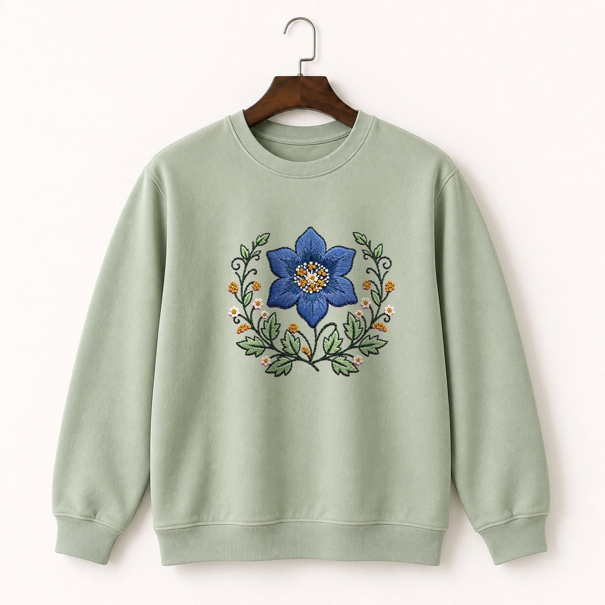 Gentian Flower Crewneck Sweatshirt 2