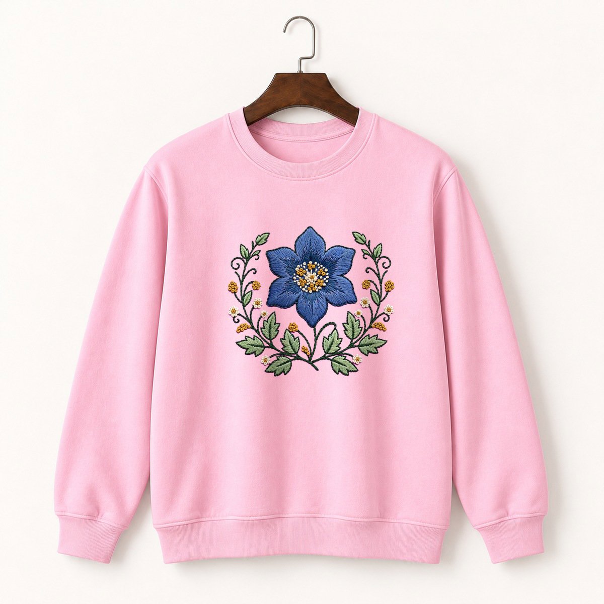 Gentian Flower Crewneck Sweatshirt 4