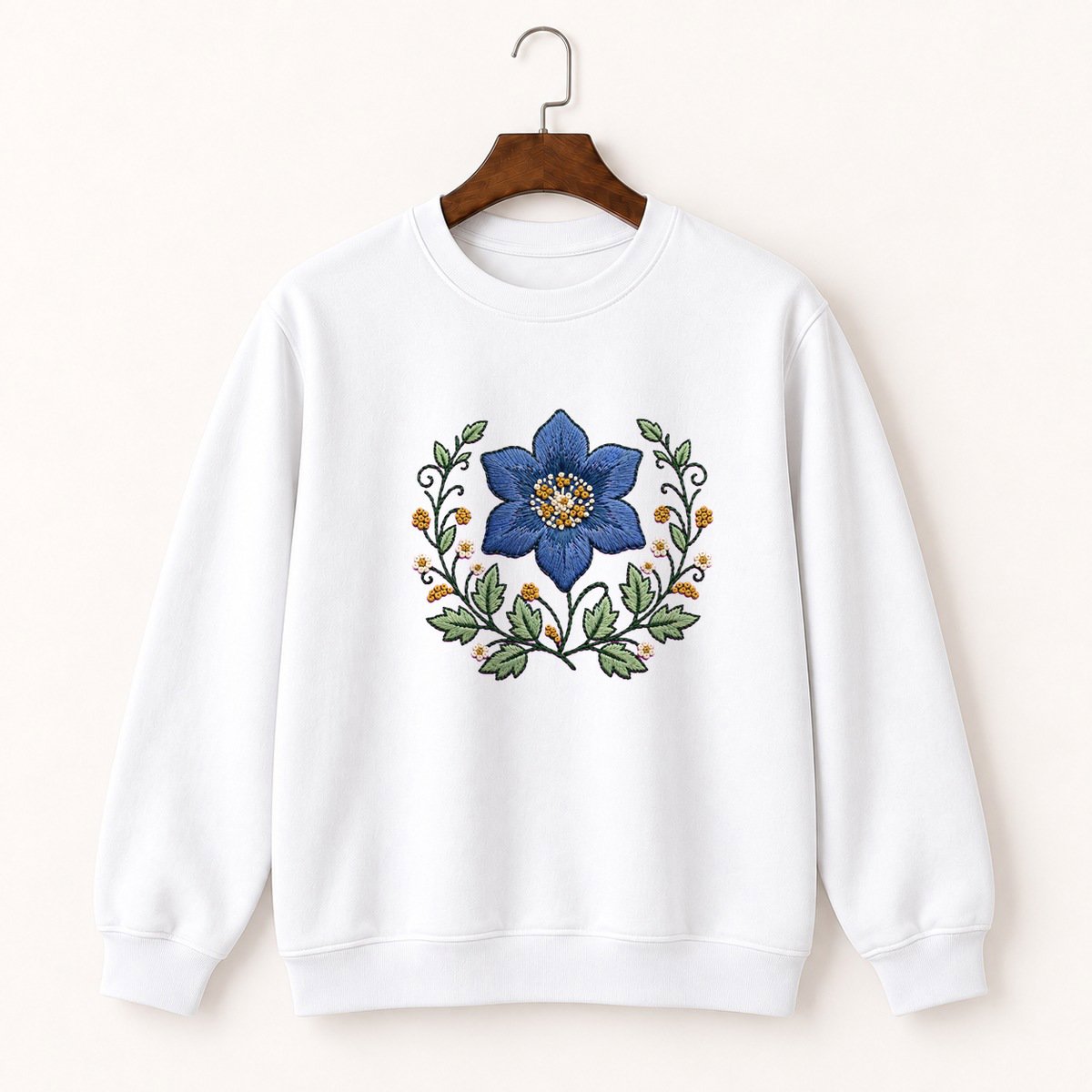 Gentian Flower Crewneck Sweatshirt 5
