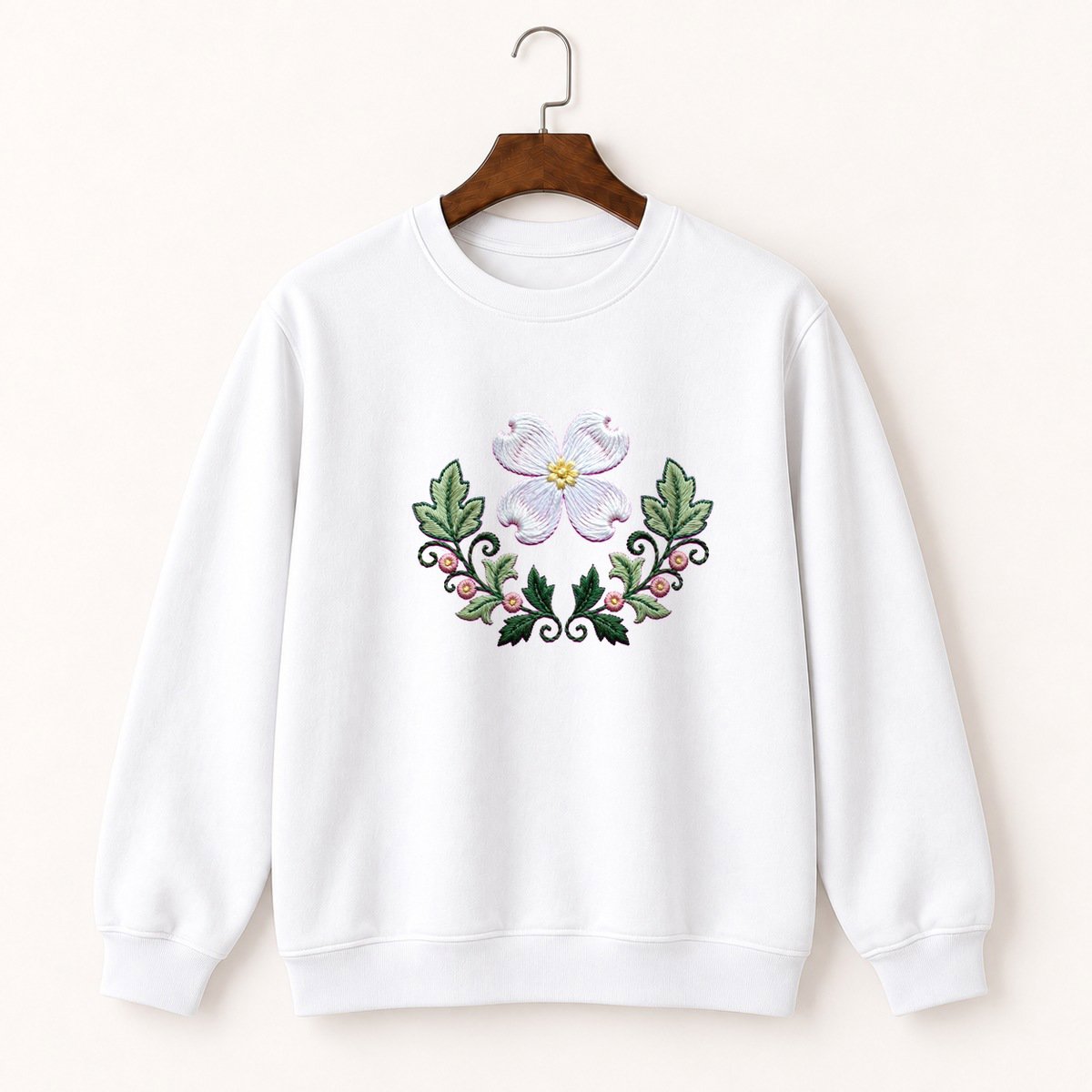 Dogwood Flower Crewneck Sweatshirt 5