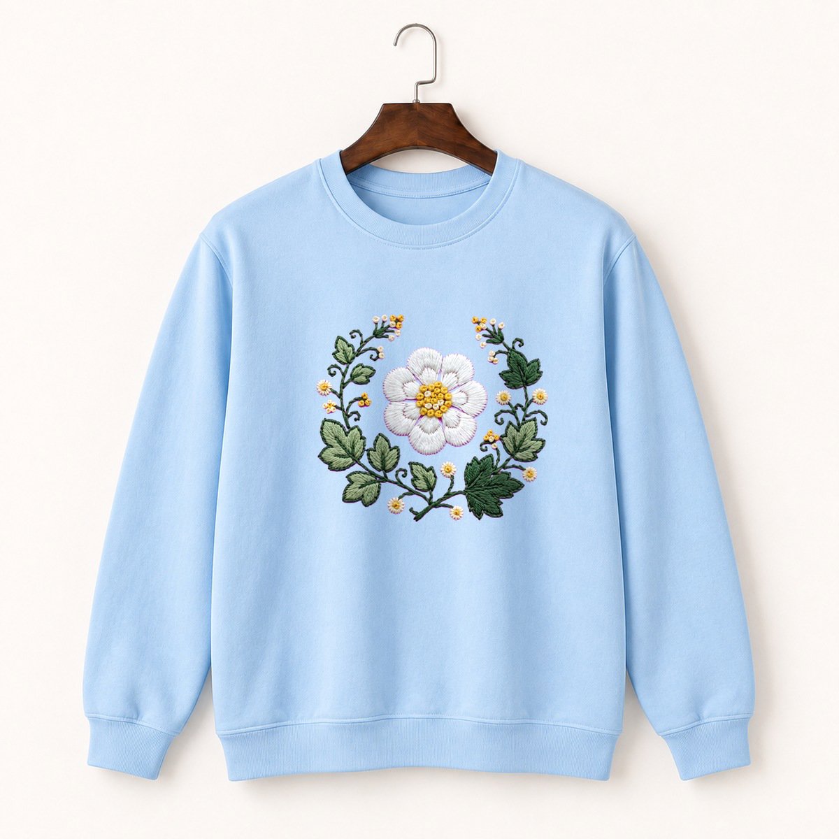 Bloodroot Flower Crewneck Sweatshirt 1
