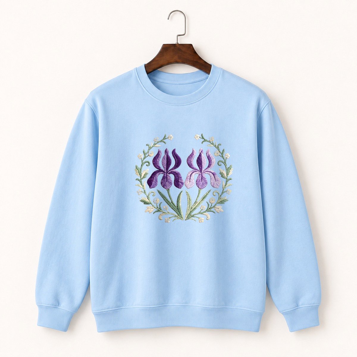 Iris Flower Crewneck Sweatshirt 1
