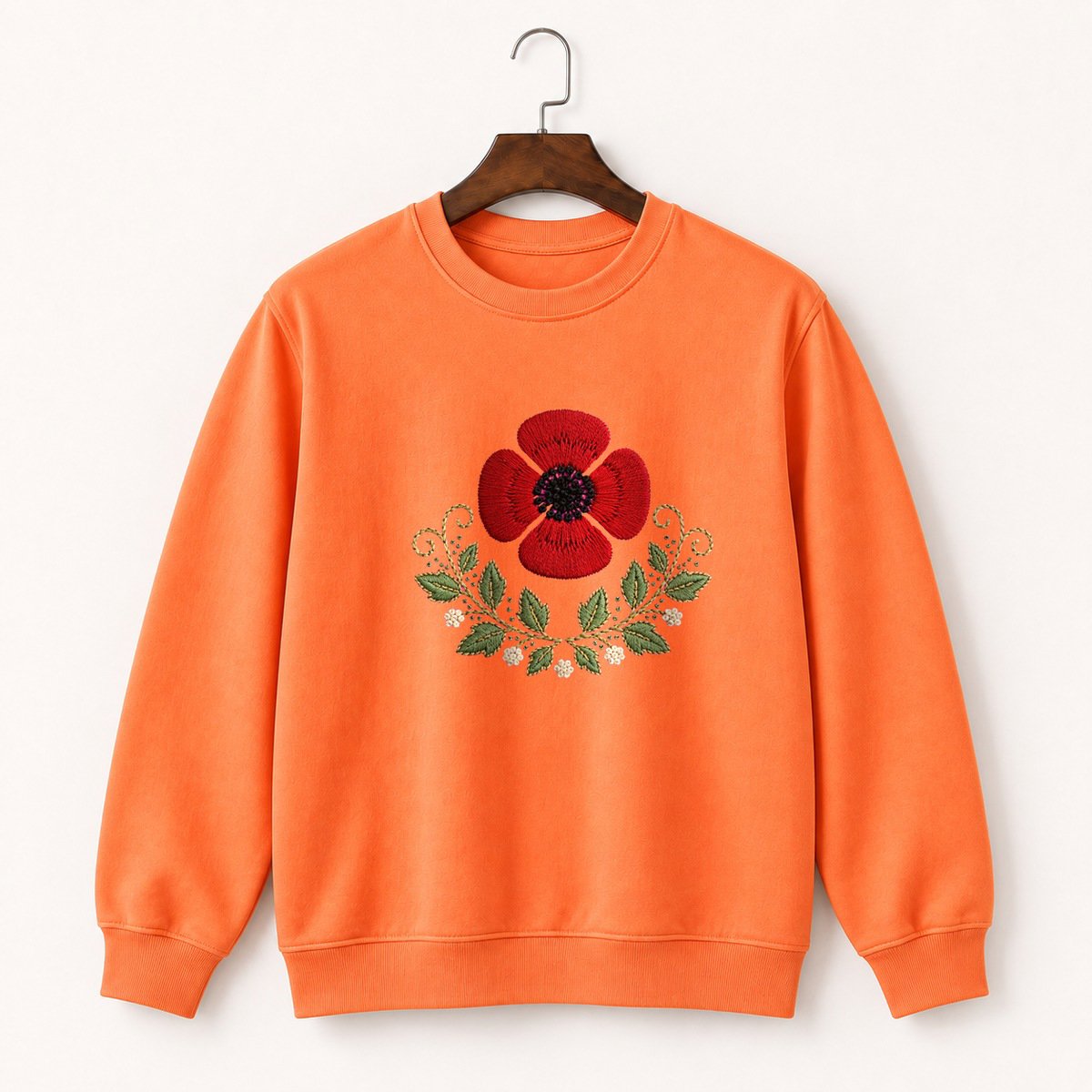 Poppy Flower Crewneck Sweatshirt 3