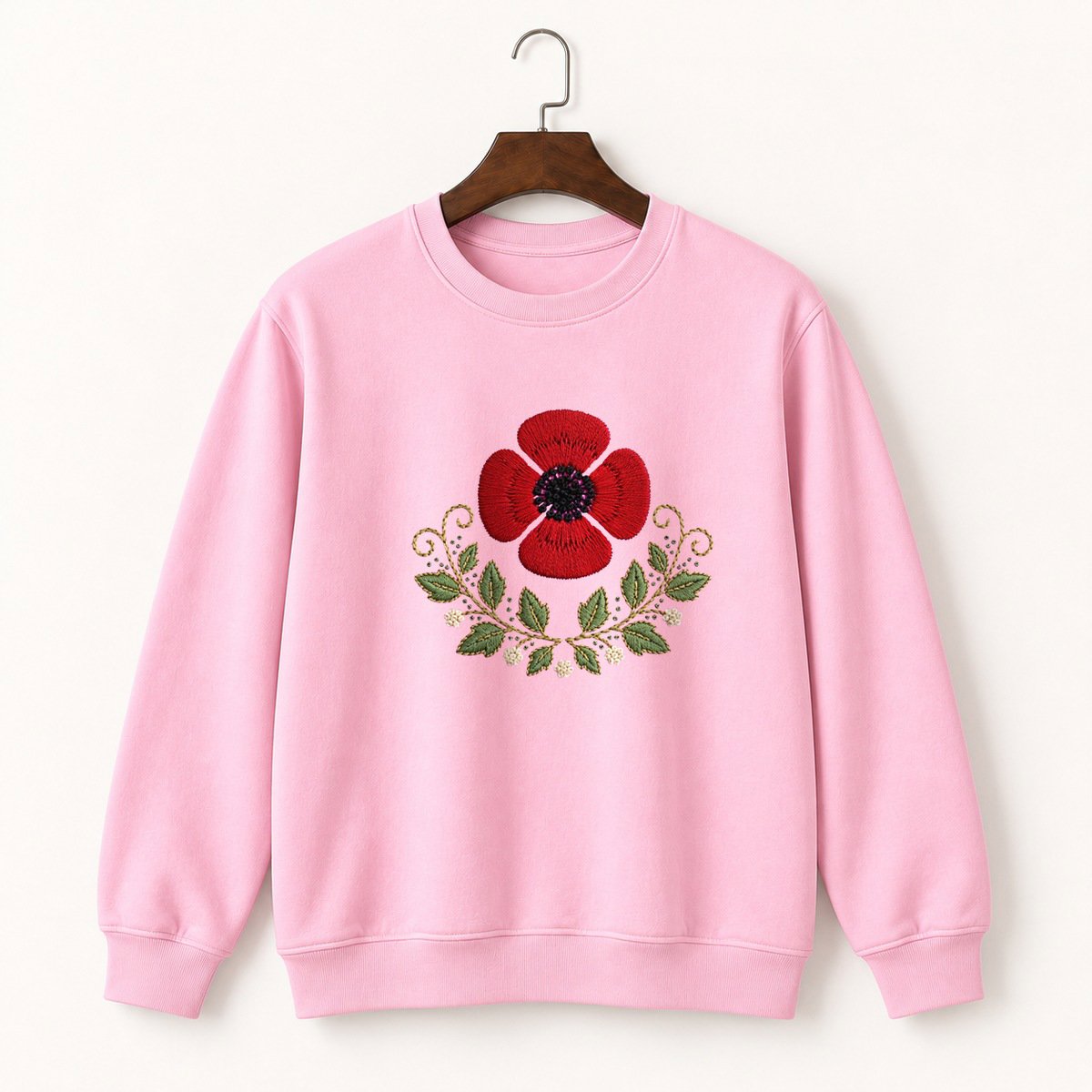 Poppy Flower Crewneck Sweatshirt 4