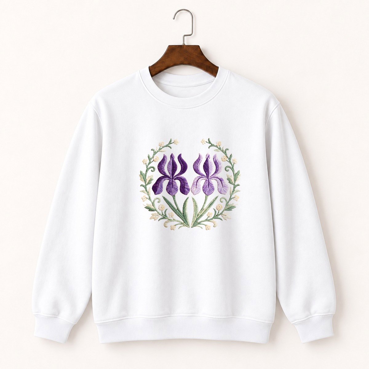 Iris Flower Crewneck Sweatshirt 5