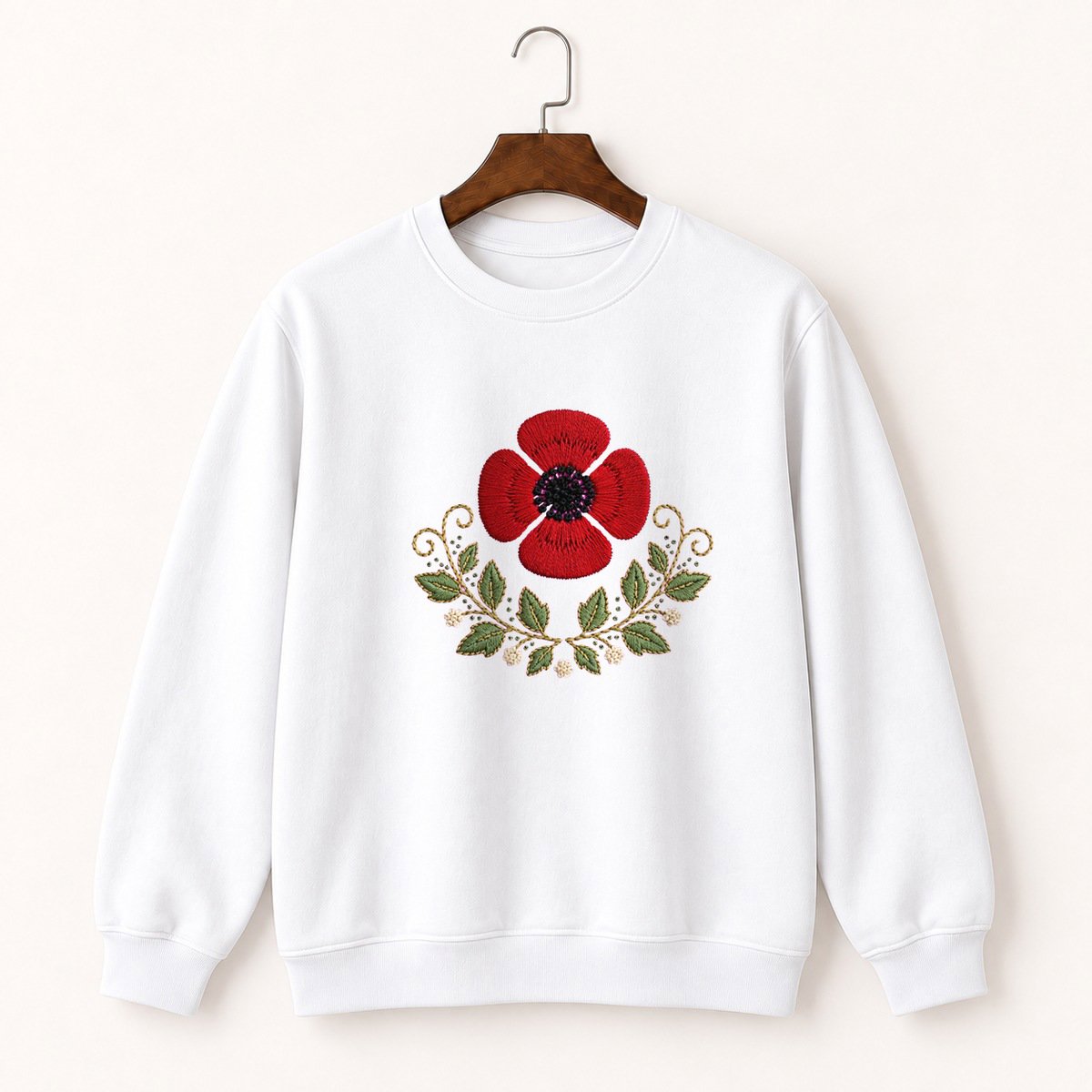 Poppy Flower Crewneck Sweatshirt 5