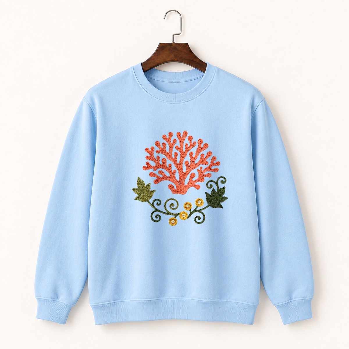 Coral Mushroom Crewneck Sweatshirt 1