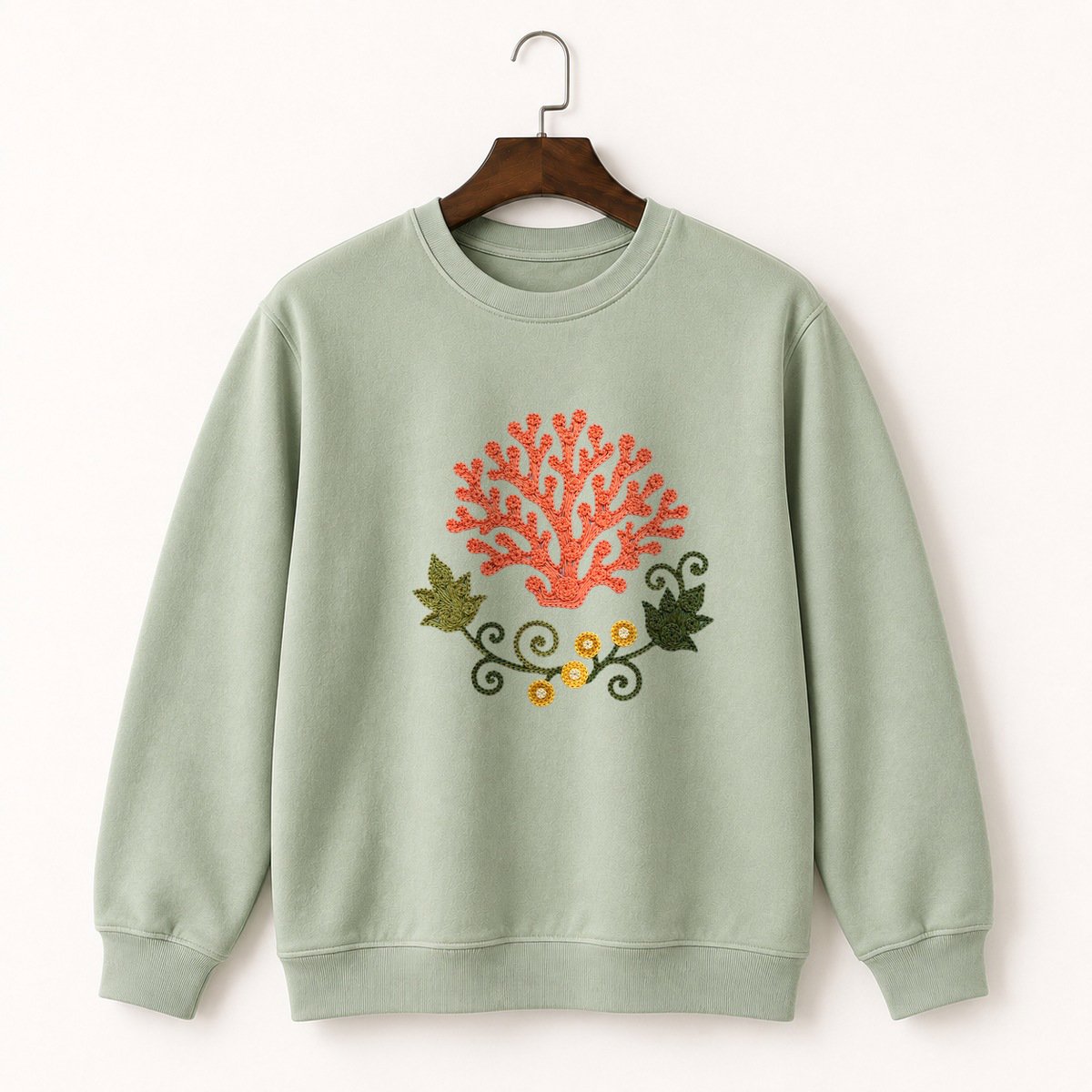 Coral Mushroom Crewneck Sweatshirt 2