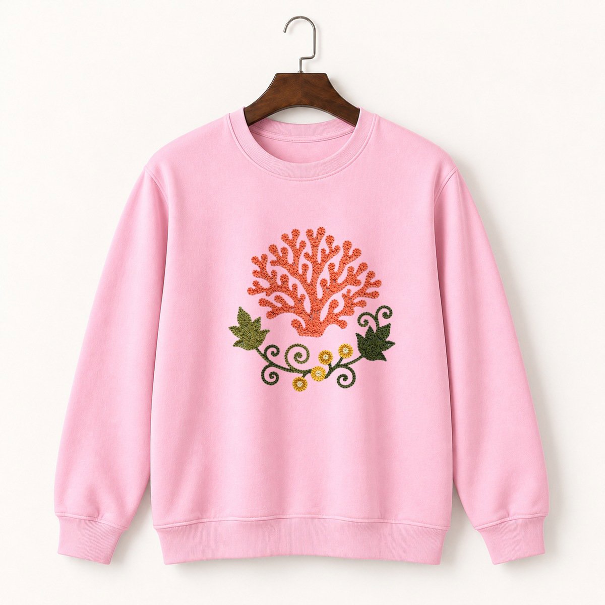 Coral Mushroom Crewneck Sweatshirt 4