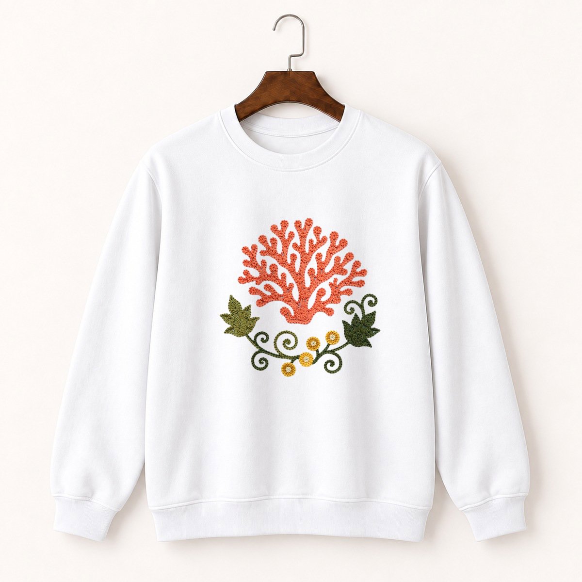 Coral Mushroom Crewneck Sweatshirt 5
