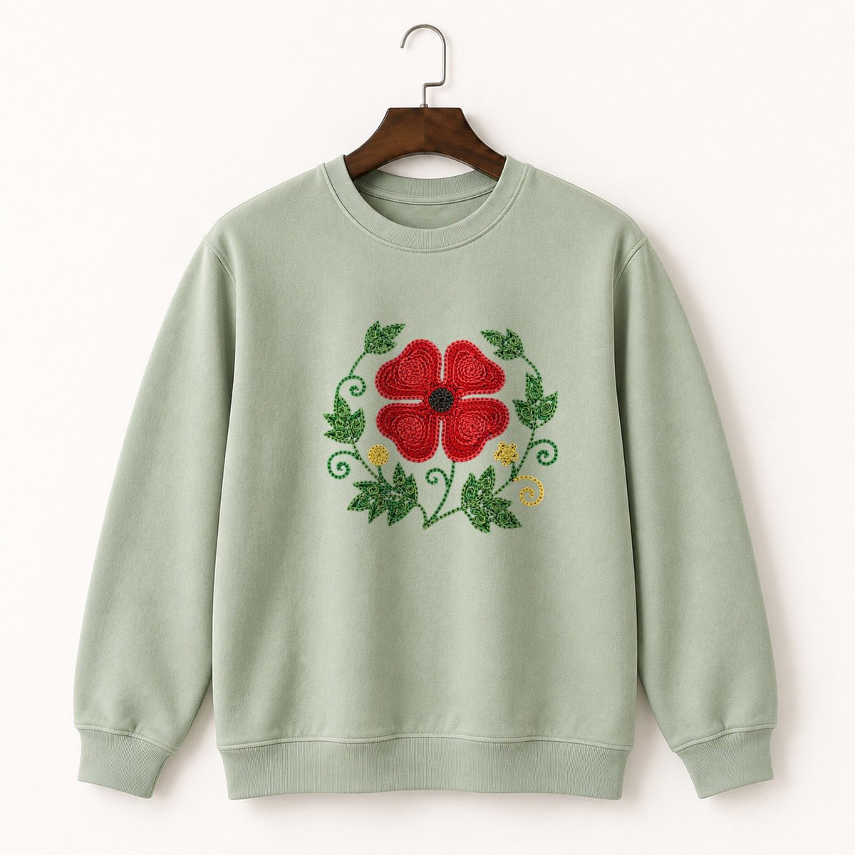Poppy Flower Crewneck Sweatshirt 2